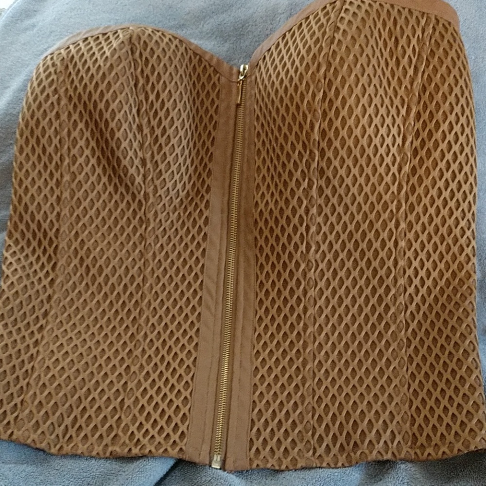 Corset top with front Zipper